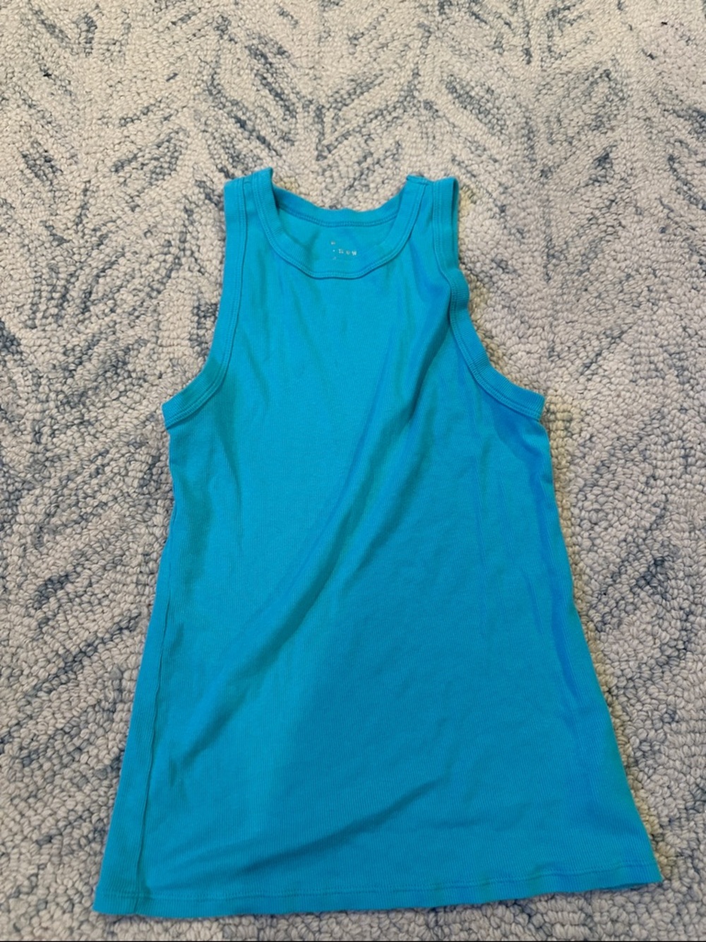 a new day Turquoise Ribbed Tank - Picture 1 of 2